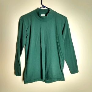 5/$30 Forest Green Mock Neck Long Sleeve Top